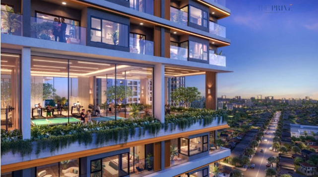 Phối cảnh ban đêm lung linh của The Privé Quận 2